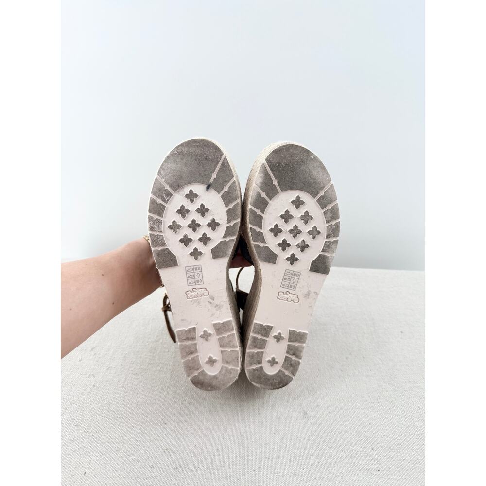 Coach Kimberly Ankle Strap Wedge Espadrille Sandals Chambray Women's Size US 7 - Picture 9 of 10